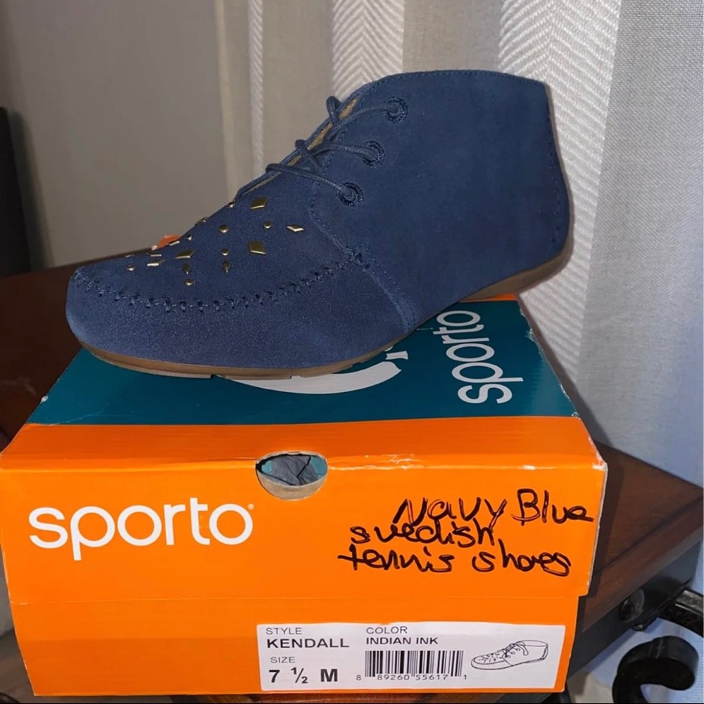 Sporto Kendall Suede Water Resistant Oxford Shootie in Indian Ink